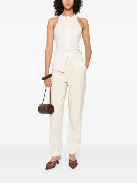 Nanushka ribbed button-placket top - Neutrals - zdjęcie produktu nr 2