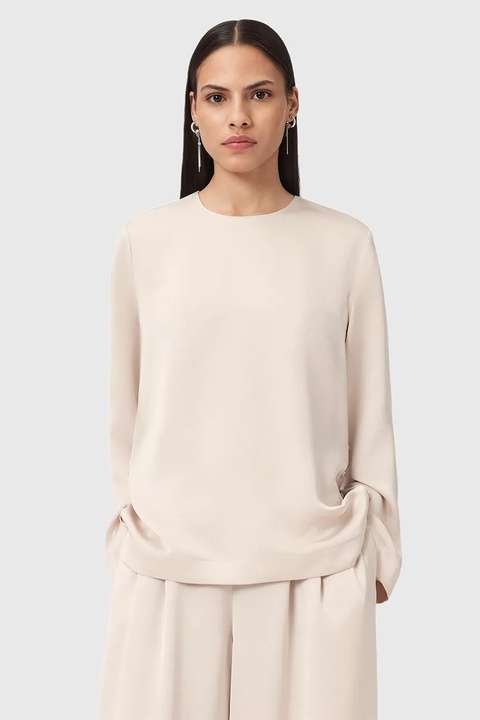 AllSaints bluzka LEANNE damska kolor biały gładka W019PD - zdjęcie produktu nr 1