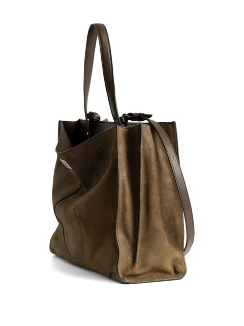 Zadig&Voltaire curved-detail suede tote bag - Brown - zdjęcie produktu nr 1