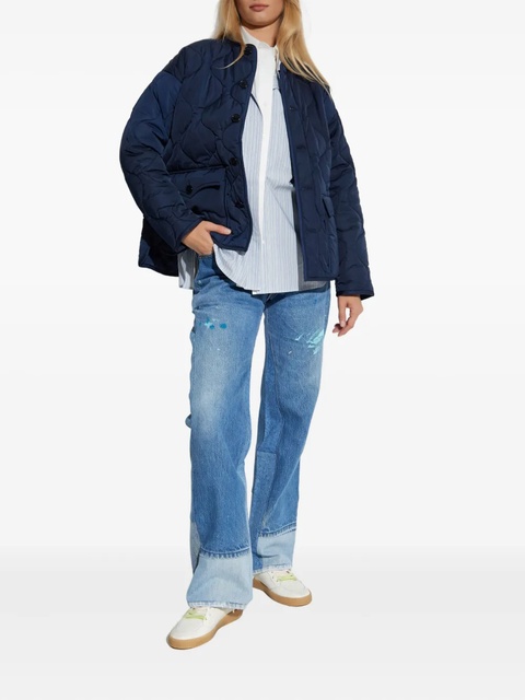 RE/DONE paint-splatter panelled jeans - Blue - zdjęcie produktu nr 2