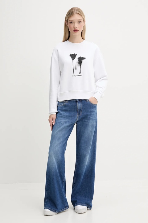 Karl Lagerfeld Jeans bluza damska kolor biały z nadrukiem A3W20034 - zdjęcie produktu nr 2