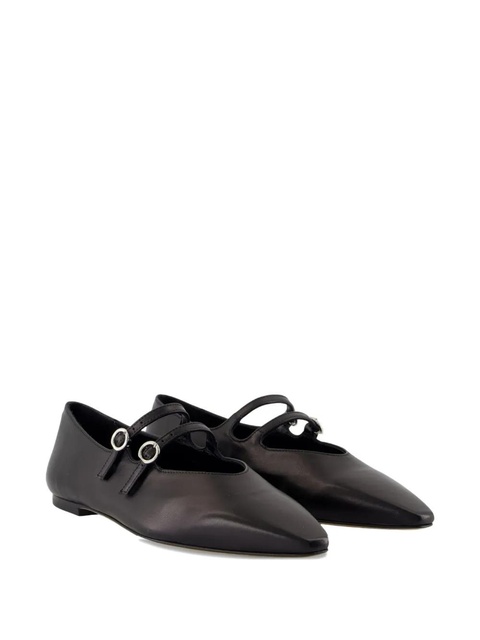Aeyde double-strap pointed-toe flats - Black - zdjęcie produktu nr 2