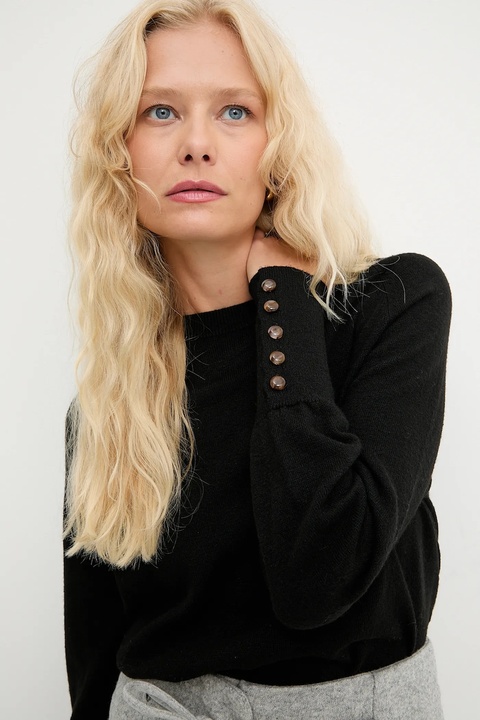 Answear.LAB sweter z wełną damski kolor czarny lekki - zdjęcie produktu nr 1