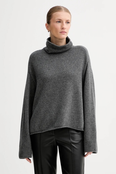 Marc O'Polo sweter z dodatkiem wełny kolor szary z golfem M10609060267 - zdjęcie produktu nr 1