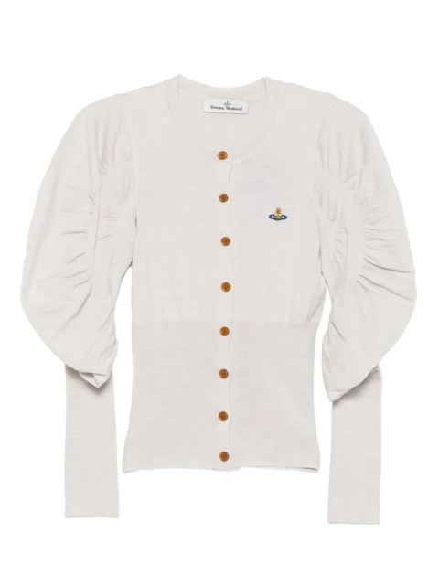 Vivienne Westwood puff-sleeve buttoned cardigan - Grey - zdjęcie produktu nr 1