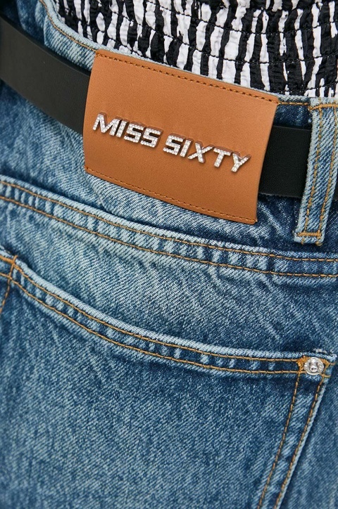 Miss Sixty spódnica jeansowa kolor granatowy mini prosta - zdjęcie produktu nr 2