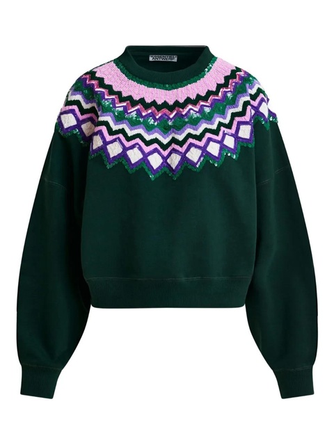 Essentiel Antwerp sequin-embellishment sweater - Green - zdjęcie produktu nr 1