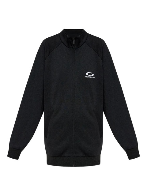 Balenciaga logo-print cut-out sweatshirt - Black - zdjęcie produktu nr 1