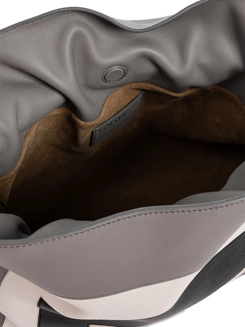LOEWE medium Flamenco knot-detail panelled shoulder bag - Grey - zdjęcie produktu nr 2