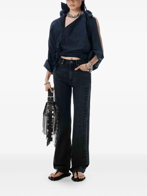 Alexander Wang logo-detail jeans - Grey - zdjęcie produktu nr 1