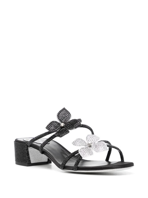 René Caovilla crystal embellishment sandals - Black - zdjęcie produktu nr 2