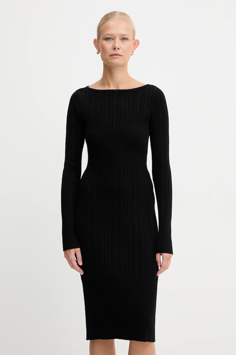 Twinset sukienka kolor czarny mini dopasowana 252TT3220 - zdjęcie produktu nr 1