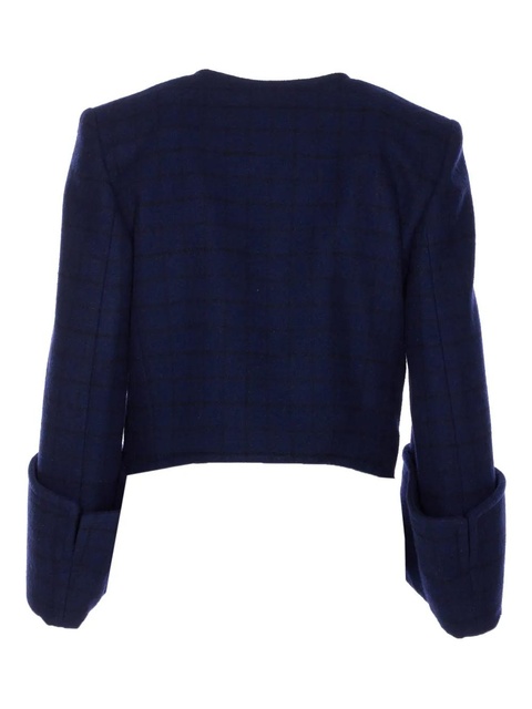 Chloé check-pattern button jacket - Blue - zdjęcie produktu nr 2