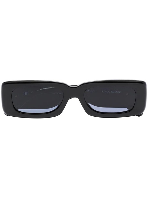The Attico Mini Marfa rectangle-frame sunglasses - Black - zdjęcie produktu nr 1