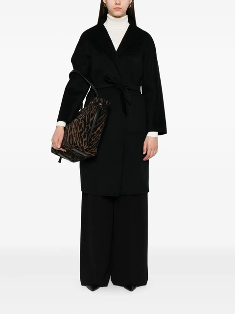 Max Mara belted wrap cashmere coat - Black - zdjęcie produktu nr 1