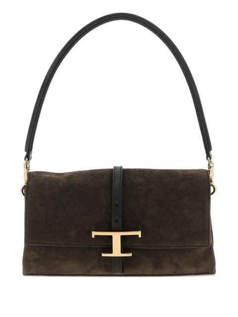 Tod's mini T Timeless suede shoulder bag - Brown - zdjęcie produktu nr 1