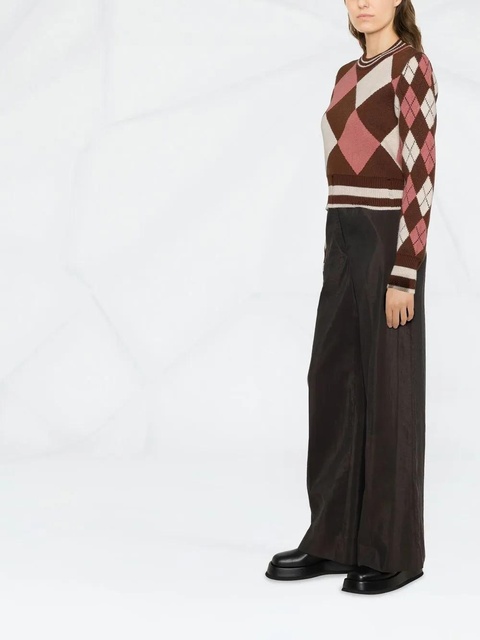 Golden Goose intarsia-knit long-sleeve jumper - Brown - zdjęcie produktu nr 2