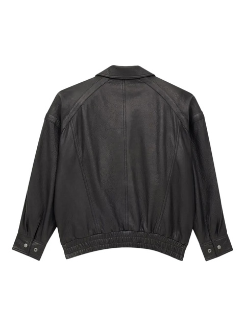 Saint Laurent leather bomber jacket - Black - zdjęcie produktu nr 2