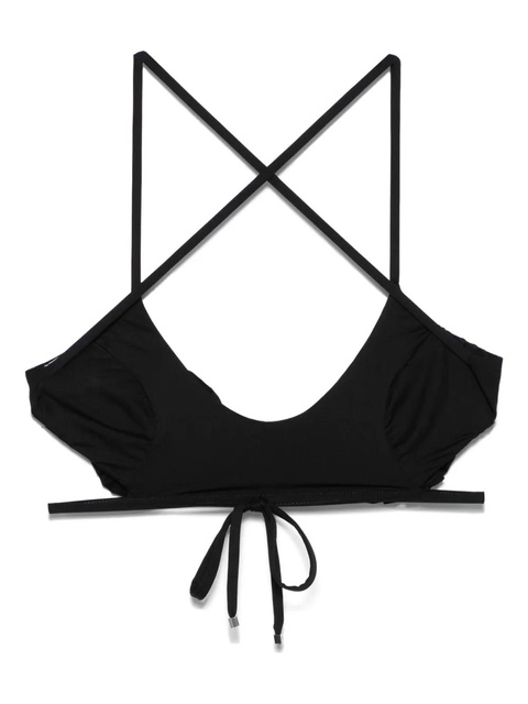 Blumarine floral-appliqué bikini top - Black - zdjęcie produktu nr 2