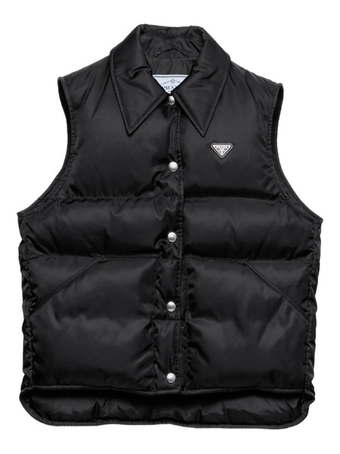 Prada snap-closure padded gilet - Black - zdjęcie produktu nr 1