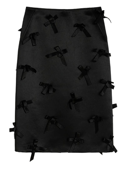 Jil Sander bow-embellished midi skirt - Black - zdjęcie produktu nr 1