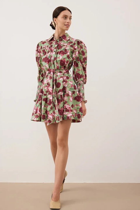 Bizuu sukienka SOREZIA kolor zielony mini rozkloszowana SOREZIA ZIELONY - zdjęcie produktu nr 1