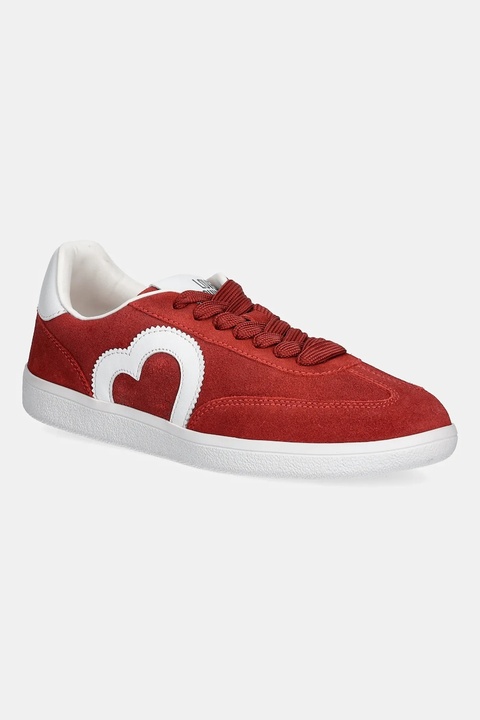 Love Moschino sneakersy zamszowe damskie kolor czerwony JA15112G1NIG0500 - zdjęcie produktu nr 1