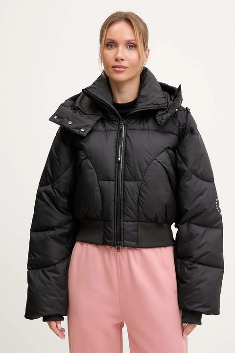 adidas by Stella McCartney kurtka ASMC Crop kolor czarny zimowa JW2027 - zdjęcie produktu nr 1