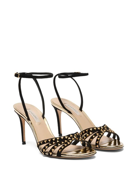 Casadei 180mm leather studded sandals - Black - zdjęcie produktu nr 1