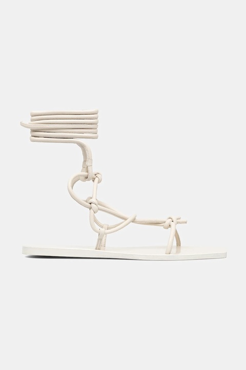 Rick Owens Lilies sandały skórzane Penta damskie kolor beżowy LI01E4808 - zdjęcie produktu nr 2