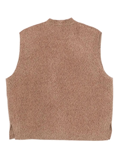 Alysi textured button vest - Brown - zdjęcie produktu nr 1