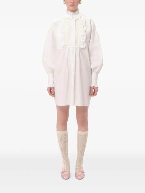 Valentino Garavani ruffle-detail mini dress - White - zdjęcie produktu nr 2