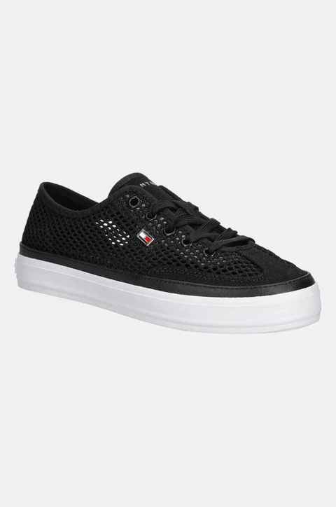 Tommy Hilfiger tenisówki TH OPEN MESH VULC SNEAKER kolor czarny FW0FW08684 - zdjęcie produktu nr 1