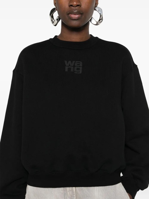 Alexander Wang logo-embossed cotton sweatshirt - Black - zdjęcie produktu nr 2
