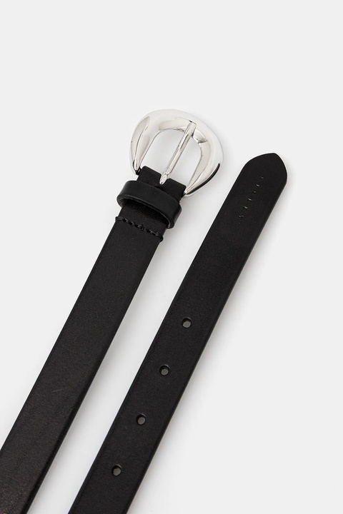 Sisley pasek skórzany damski kolor czarny 64EEWL034 - zdjęcie produktu nr 1