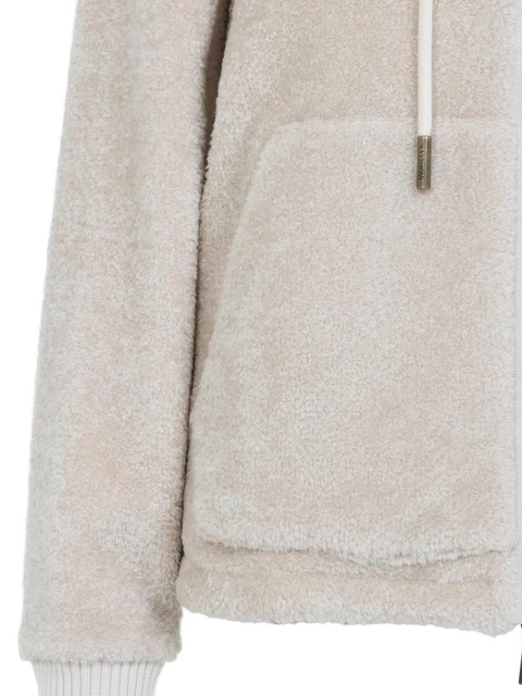 Moncler zip-up fleece hooded jacket - Neutrals - zdjęcie produktu nr 2