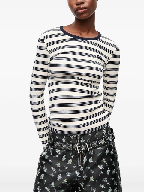 GANNI striped T-shirt - White - zdjęcie produktu nr 2