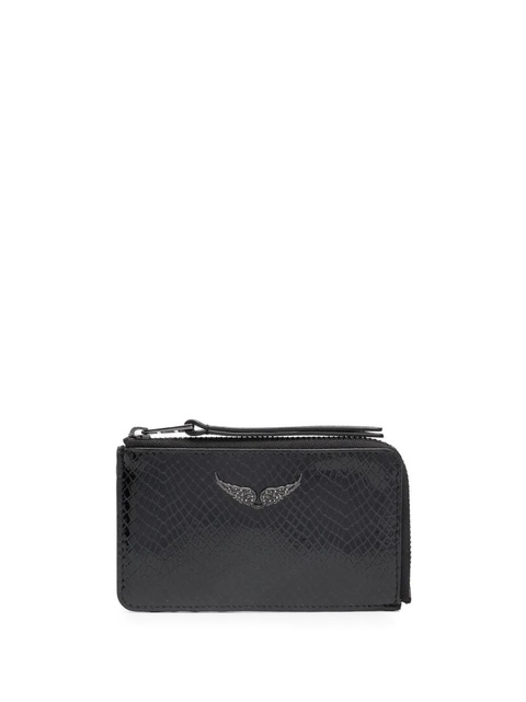 Zadig&Voltaire glossy python-effect cardholder - Black - zdjęcie produktu nr 2