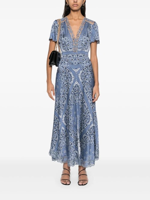 Maje floral-print midi dress - Blue - zdjęcie produktu nr 2