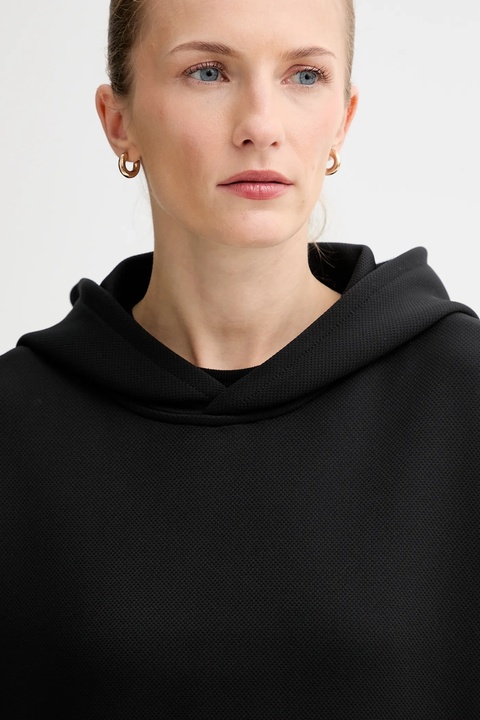 MMC STUDIO bluza damska kolor czarny z kapturem z aplikacją VERITE.HOODIE - zdjęcie produktu nr 2