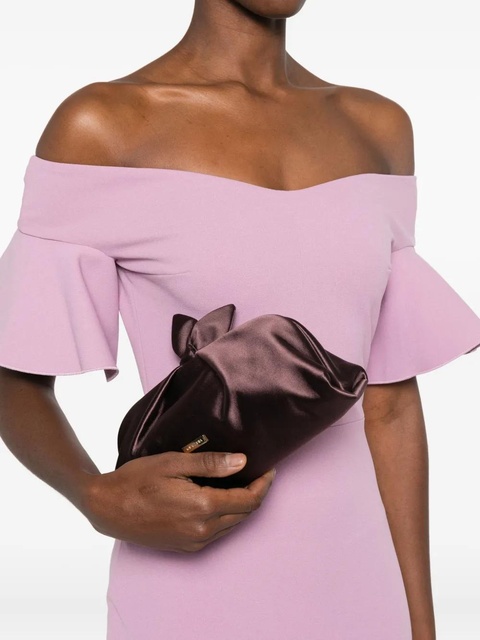 Aquazzura bow chain clutch bag - Brown - zdjęcie produktu nr 1