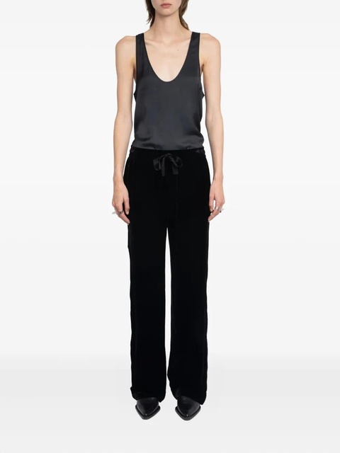 Zadig&Voltaire Poma velvet side-stripe trousers - Black - zdjęcie produktu nr 1