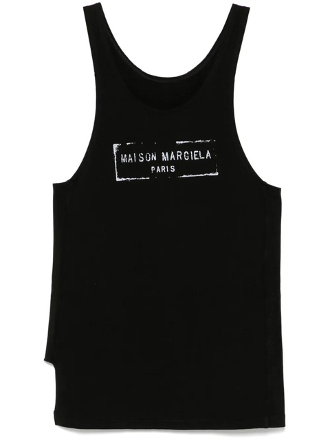 Maison Margiela printed tank top - Black - zdjęcie produktu nr 1
