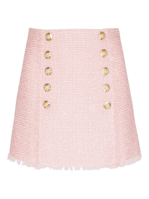 Balmain sequinned tweed skirt - Pink - zdjęcie produktu nr 1