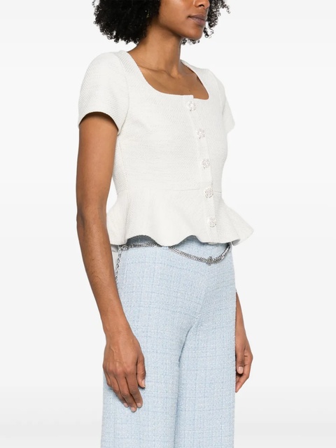 Maje interwoven-design top - White - zdjęcie produktu nr 2