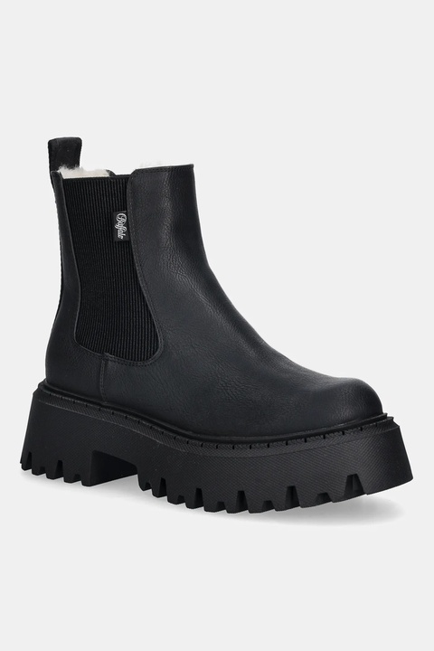 Buffalo sztyblety Aspen Chelsea Warm damskie kolor czarny na platformie 1270107-BLK - zdjęcie produktu nr 1