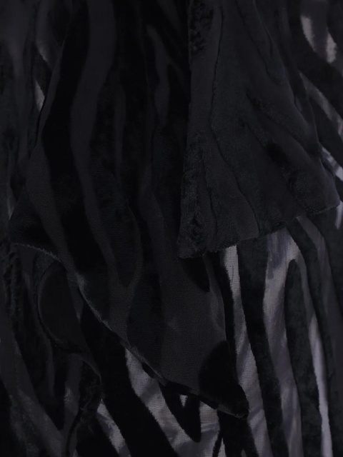 ISABEL MARANT zebra-pattern tie-neck shirt - Black - zdjęcie produktu nr 2