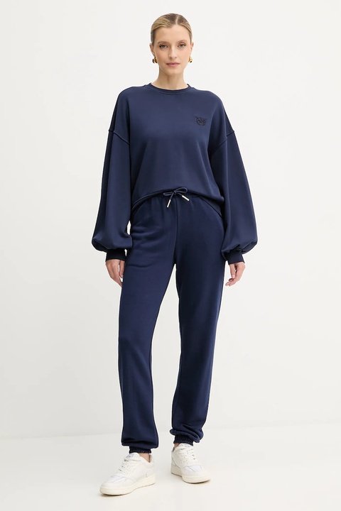 Pinko bluza bawełniana damska kolor granatowy gładka 105510 A2RB - zdjęcie produktu nr 2