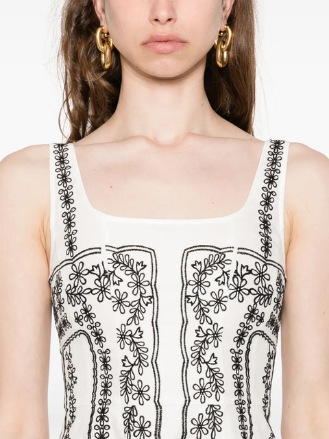 Maje embroidered-strap mini dress - White - zdjęcie produktu nr 2