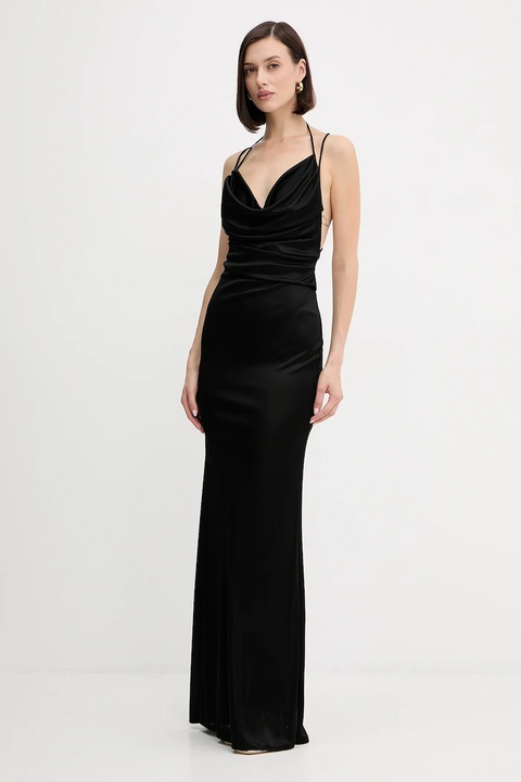Elisabetta Franchi sukienka kolor czarny maxi dopasowana ABR0652E3 - zdjęcie produktu nr 2